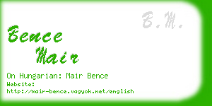 bence mair business card